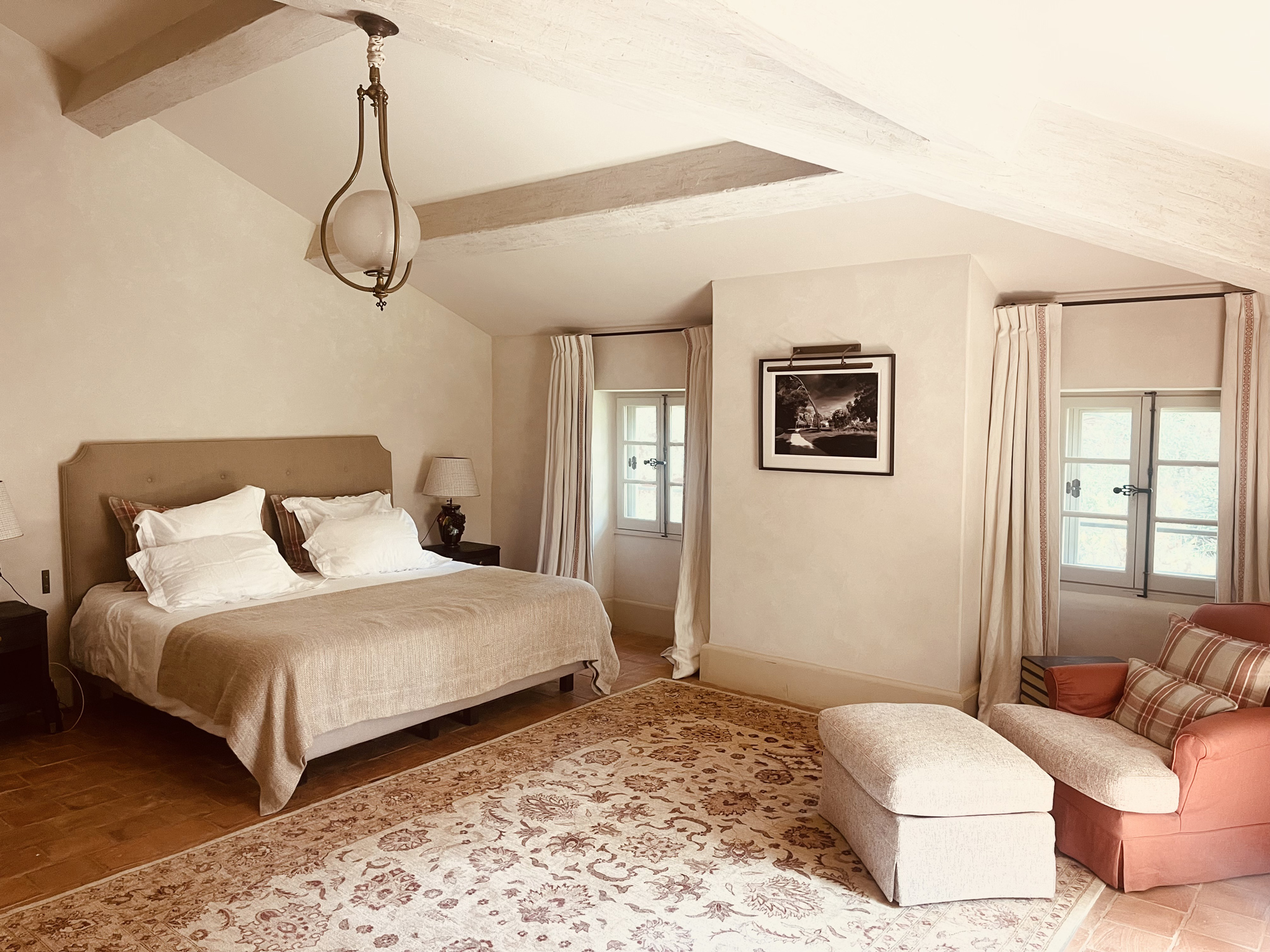 Chambre master avec salle de bain de la Bastide Dalméran
